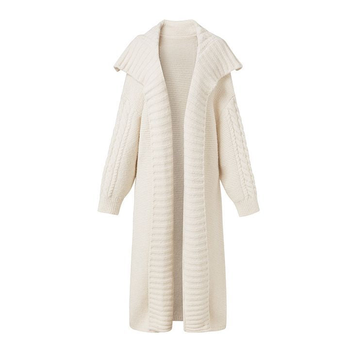 Oversized cable knitted cardigan
