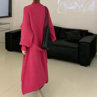 Knitted trench coat
