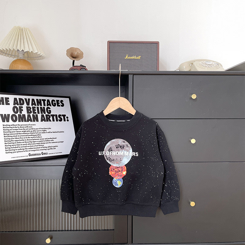 Planets sweat shirt- black