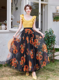Floral lace skirts