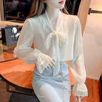 Tie neck blouse