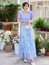 Floral lace skirts
