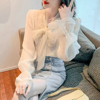 Tie neck blouse