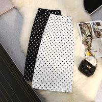 Polka dots pencil skirts