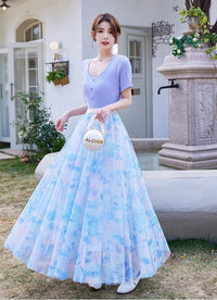 Floral lace skirts