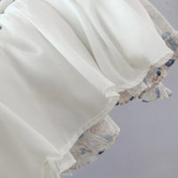 Tie shoulder cami V cut layers dress