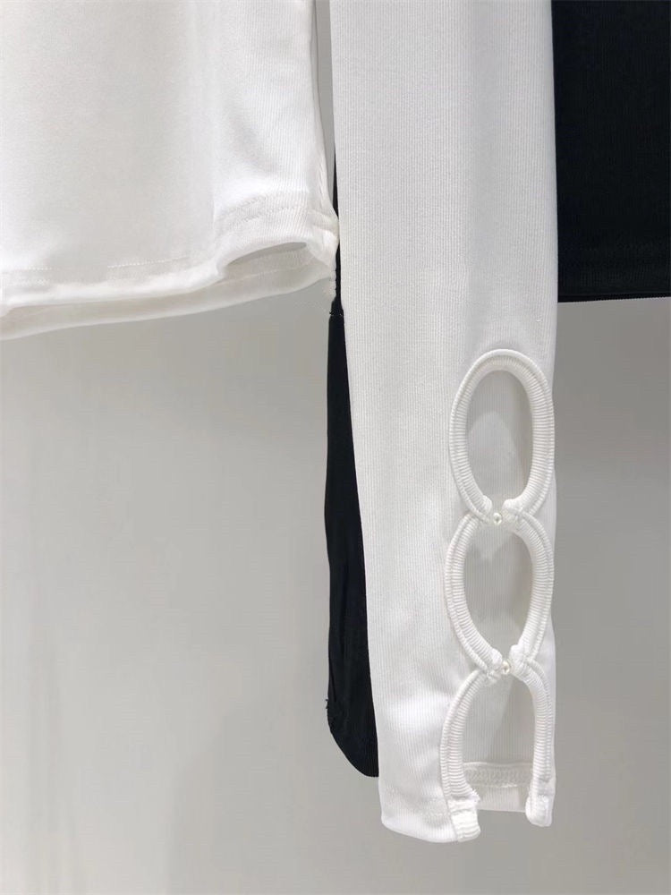 Keyhole round neck top