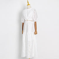 O-ring cut out open back maxi dress