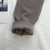 Fleece lined yoga legging pants highwaist
