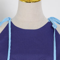 Halter tie shoulder cut out tiered maxi dress