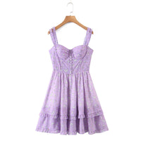 Double strappy v cut layers cami dress