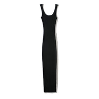 Sleeveless lounge long knit dress