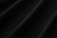Square neck black knit dress