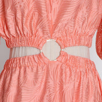O-ring cut out open back maxi dress