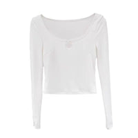 Keyhole round neck top