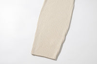 Halted cross midi knit dress