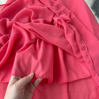 Flowy off shoulder belted maxi dress