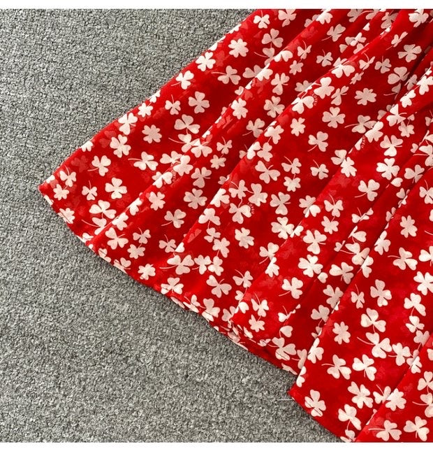 Bishop Sleeve round neck floral maxi dress