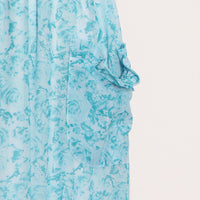 Beautiful ruffle tiered maxi chiffon dress in blue