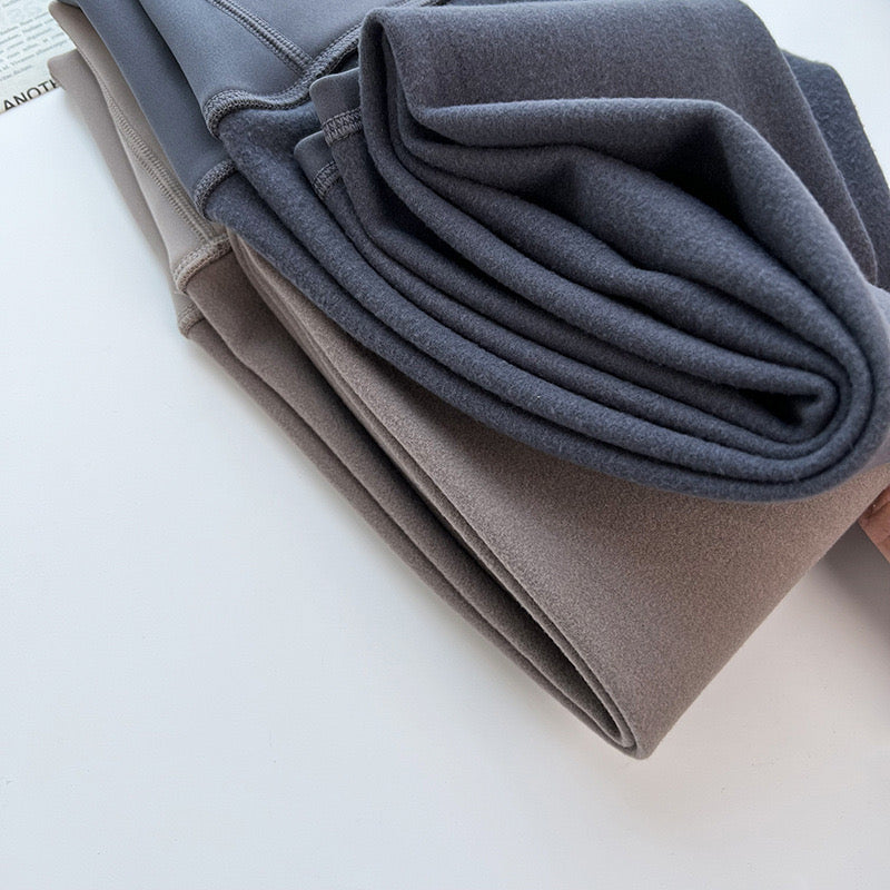 Fleece lined yoga legging pants highwaist