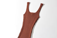 Sleeveless lounge long knit dress