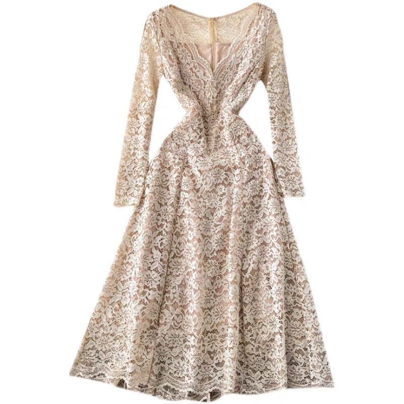 Sweet charming X line lace dress