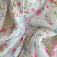Sweetheart neckline ruffle floral mini dress