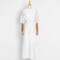 O-ring cut out open back maxi dress