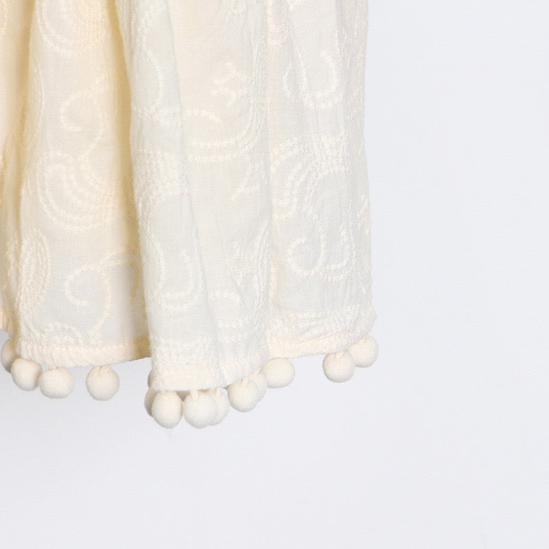 3D embroidery lace floral A line dress