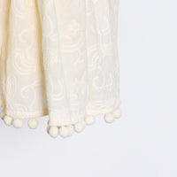 3D embroidery lace floral A line dress