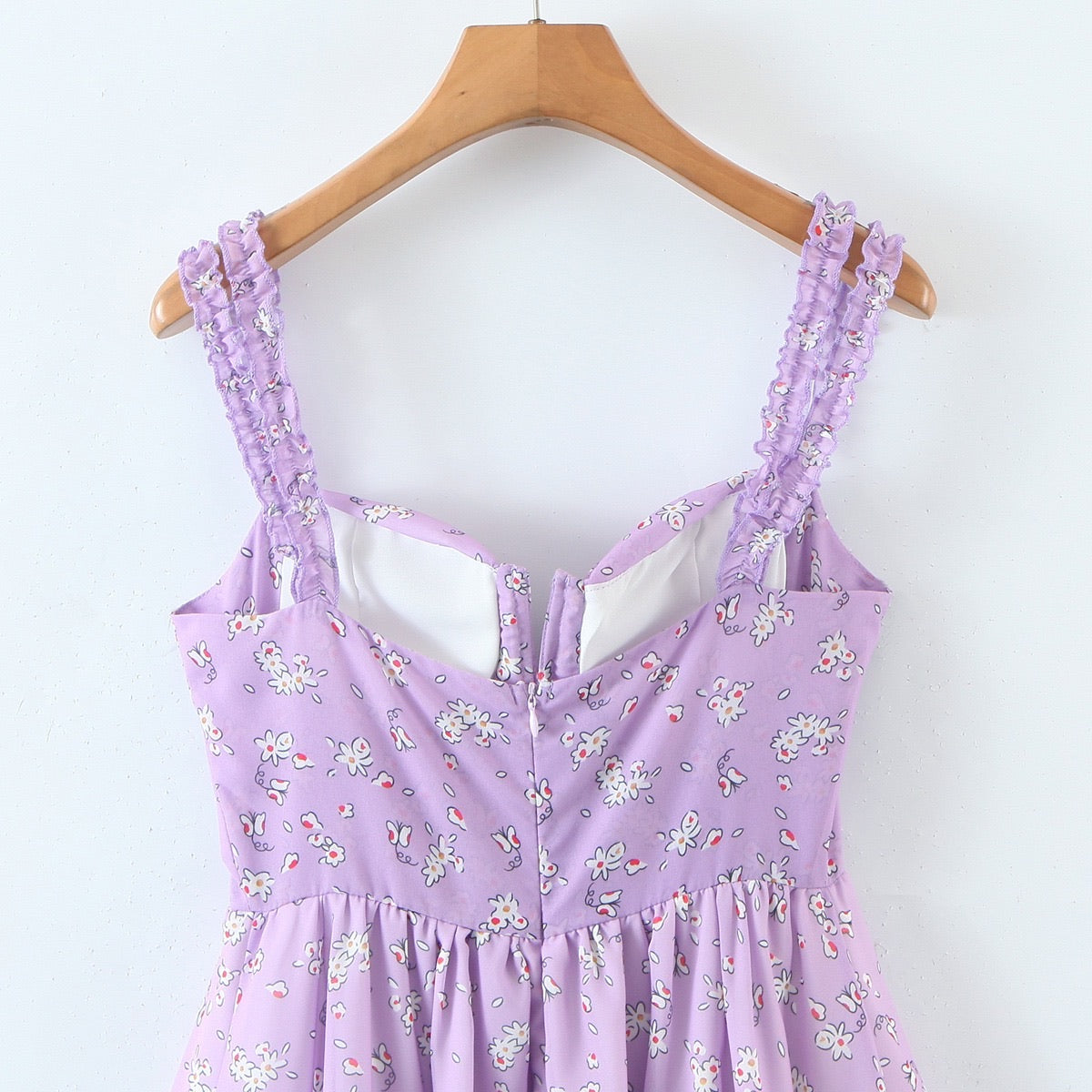 Double strappy v cut layers cami dress