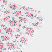 Mini pink floret tiered maxi dress