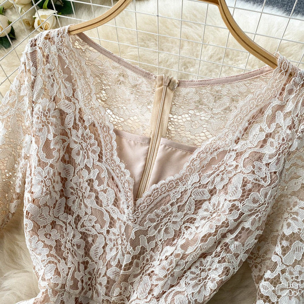Sweet charming X line lace dress