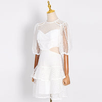Fully crochet cut out mini dress