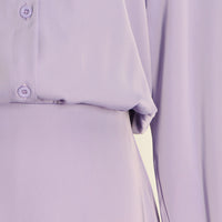 Lilac feathers blouse dress