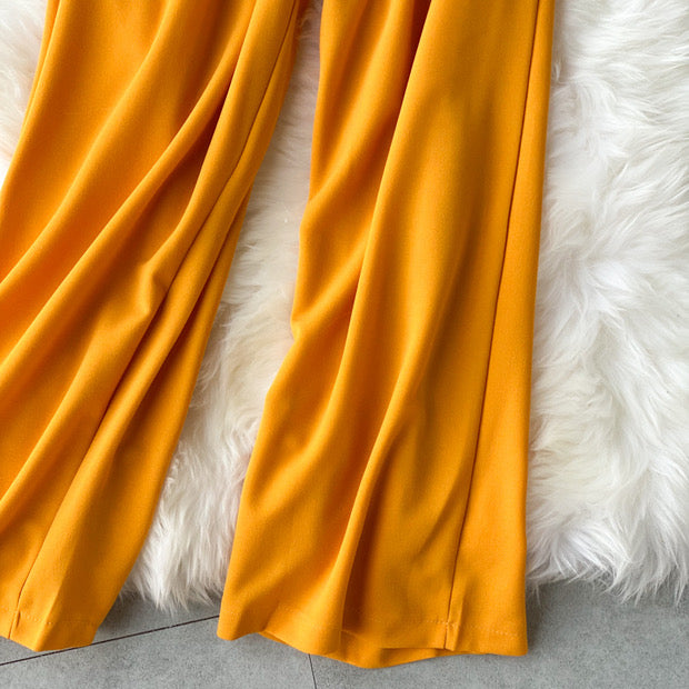 Off shoulder waist tie ruffle jumpsuit
