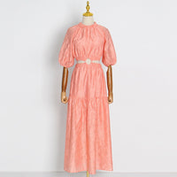 O-ring cut out open back maxi dress
