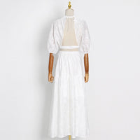 O-ring cut out open back maxi dress