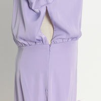 Lilac feathers blouse dress