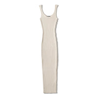 Sleeveless lounge long knit dress