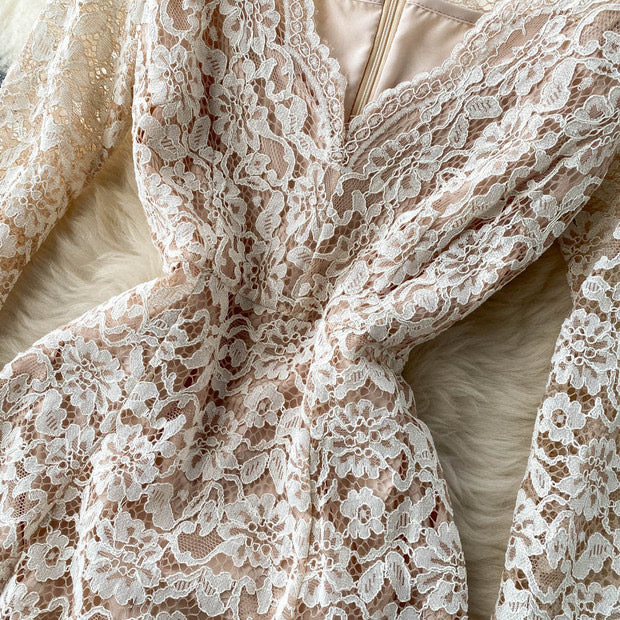 Sweet charming X line lace dress