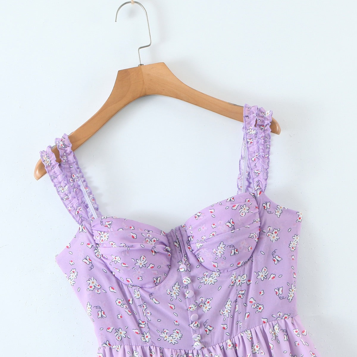 Double strappy v cut layers cami dress