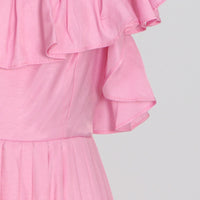 Flowy square neck back bowknot maxi dress
