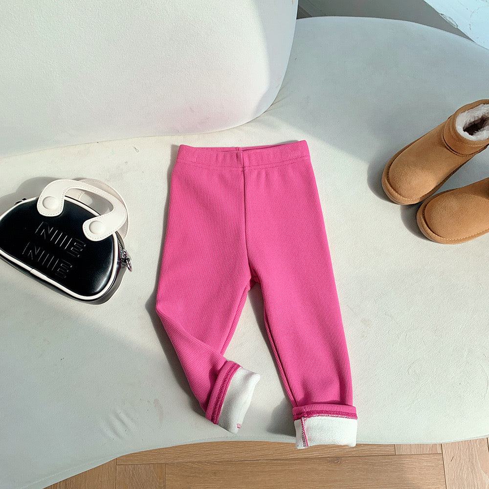 Fleece line legging for baby girls