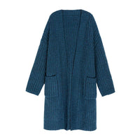 Knitted cardigan with buckets in Blue