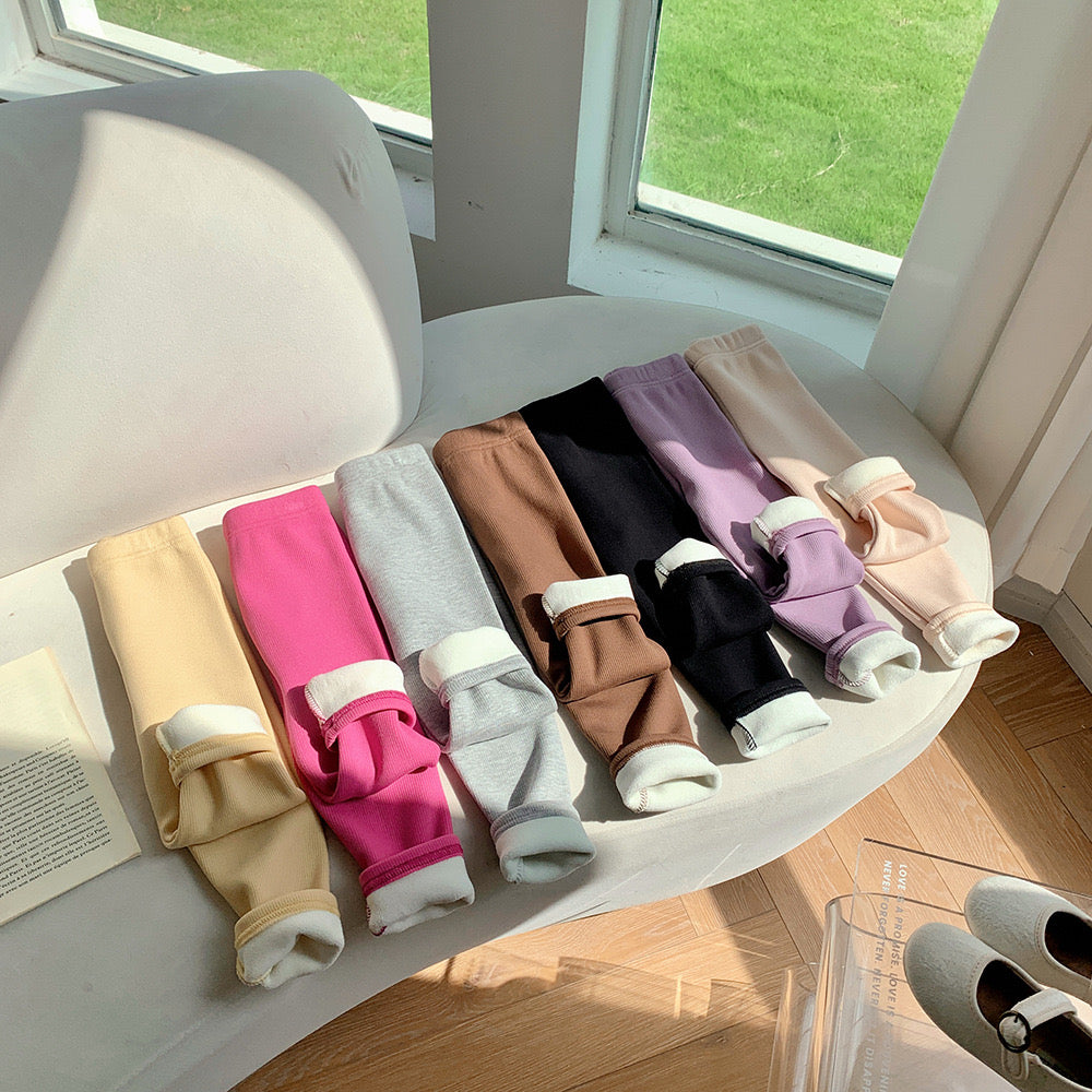 Fleece line legging for baby girls