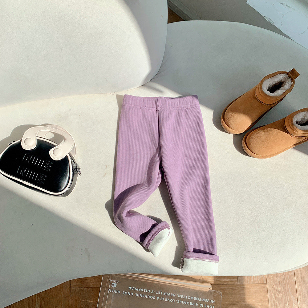 Fleece line legging for baby girls
