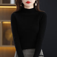 100% wool mock neck sweater