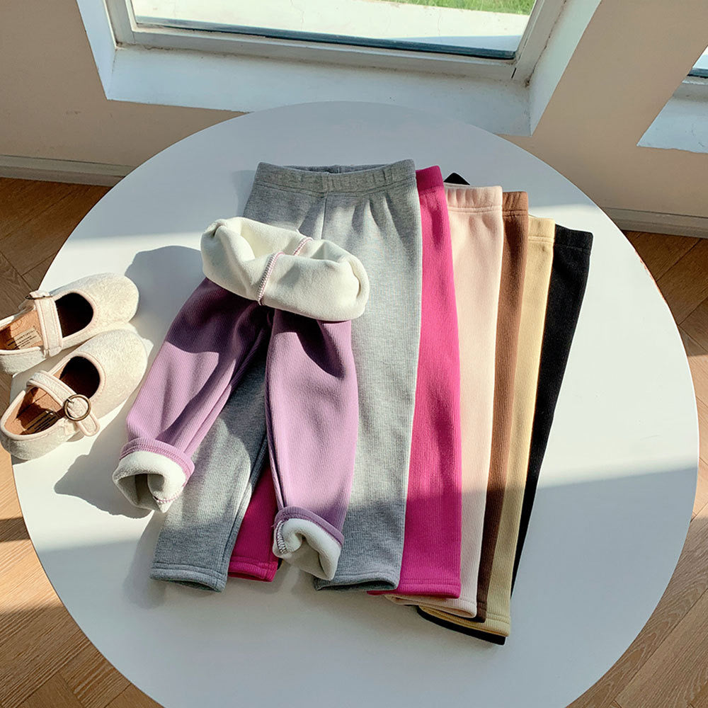 Fleece line legging for baby girls