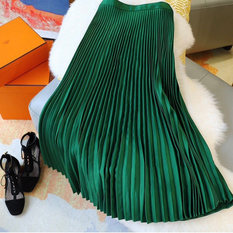 Classy pleated midi skirt